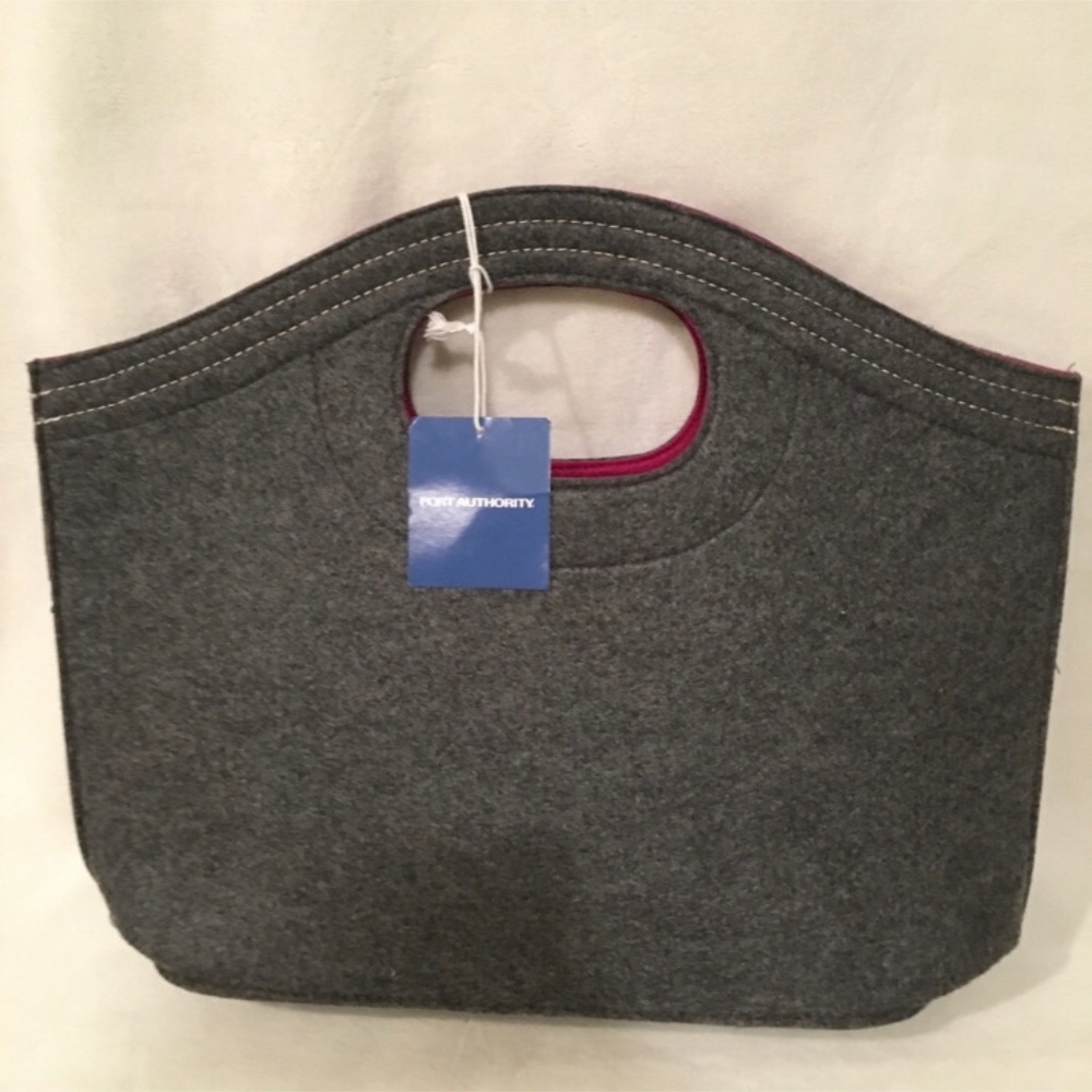 Pink & Grey Felt Tote